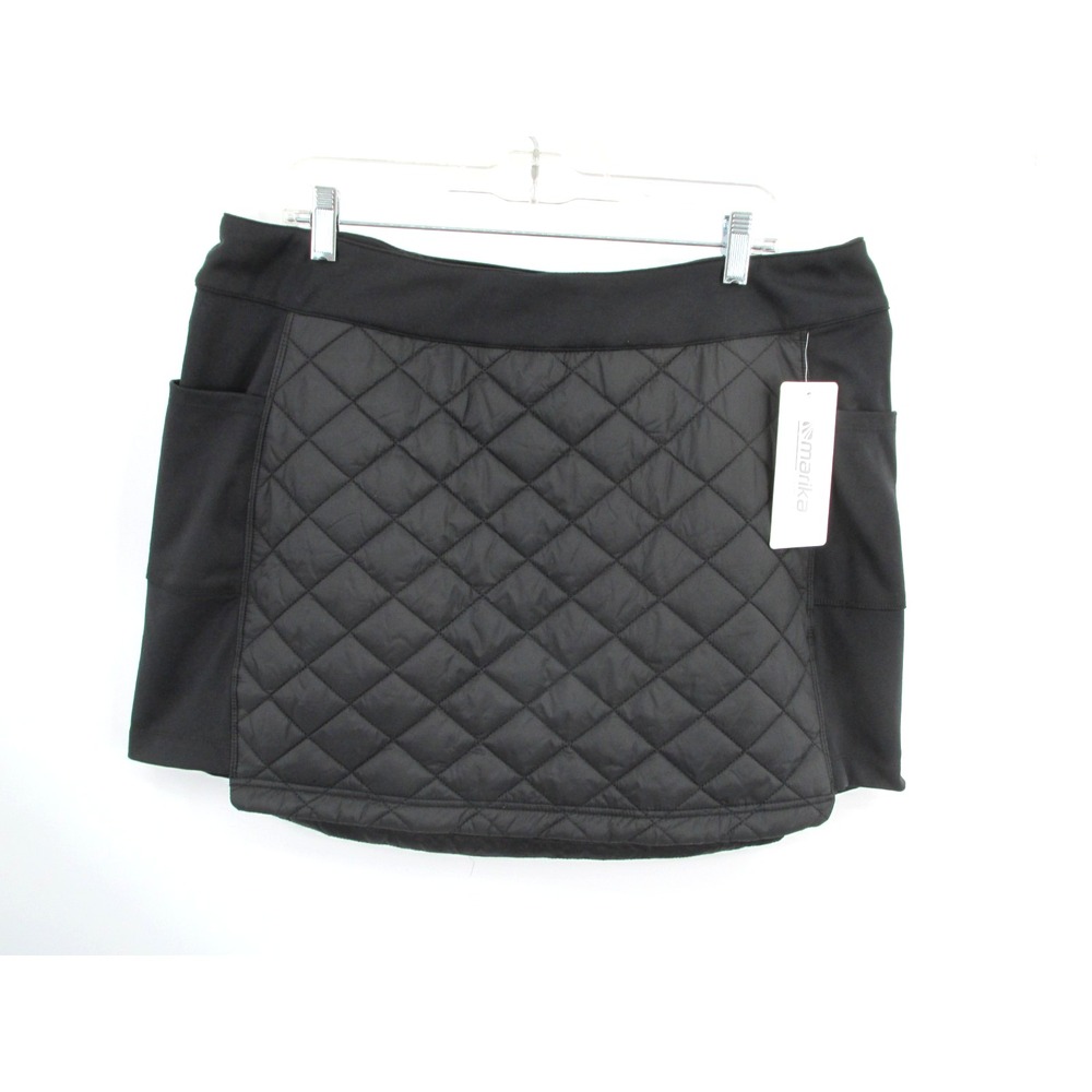 Marika Nadia Quilted Puffer Midi Skirt Black XXL Quick Dry Water Repel MK006695